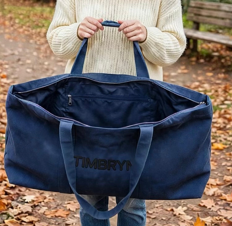 Large Canvas Tote Bag with Zipper & Inner Pocket With Zipper – Everyday Travel, Beach & Shopping Carryall