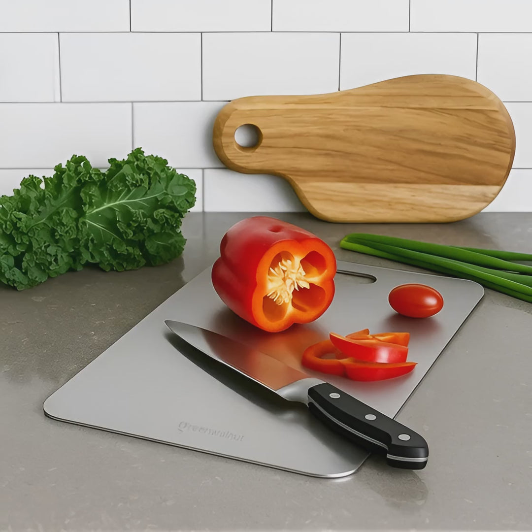 Stainless Steel Cutting Board – High Hardness, Scratch-Resistant & Hygienic Surface