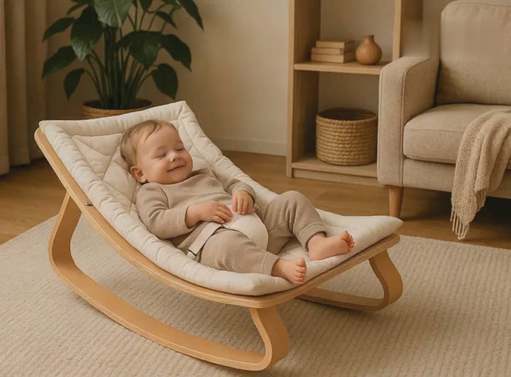 Wooden Baby Rocker – Natural Comfort and Modern Design | Nursery Rocking Chair