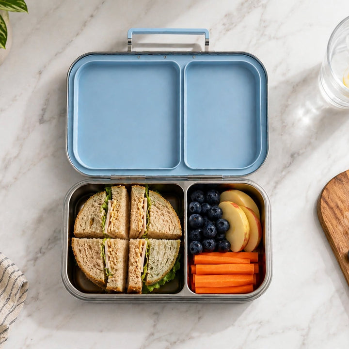 Stainless Steel 2 Compartment Bento Lunch Box