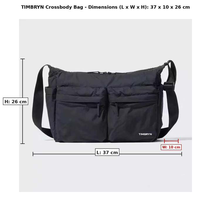 Waterproof Crossbody Sling Bag – Unisex Quilted Nylon Shoulder Bag, Adjustable Strap