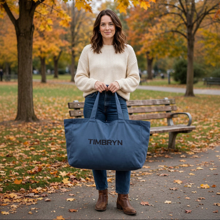 Large Canvas Tote Bag with Zipper & Inner Pocket With Zipper – Everyday Travel, Beach & Shopping Carryall