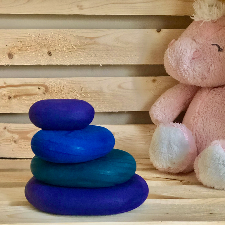 Wooden Pebbles | Stacking Blocks | Green Walnut - Green Walnut Inc.