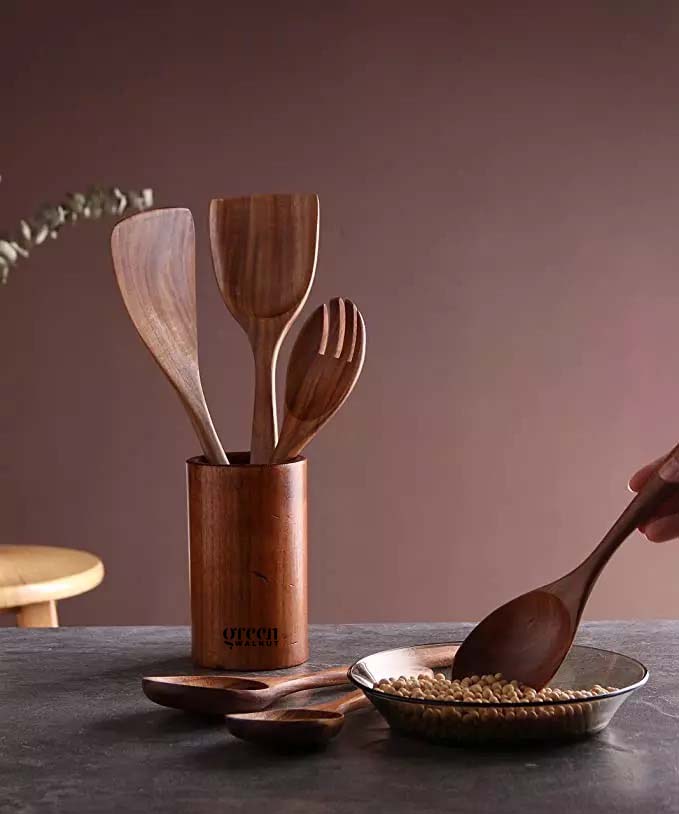 Green Walnut | Wooden Acacia Kitchen Utensil 