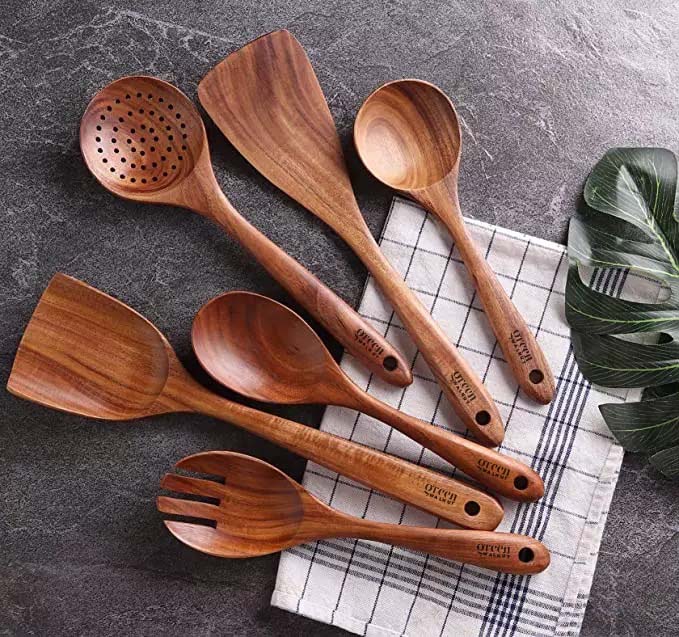 Green Walnut | Wooden Acacia Kitchen Utensil 