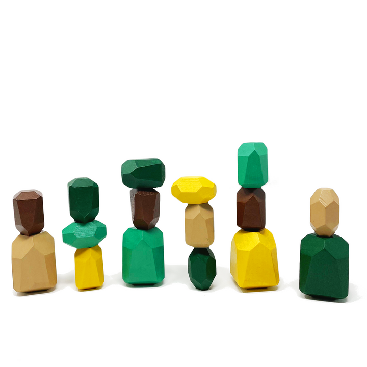 Stacking Blocks | Earth  | Set of 16 - Green Walnut Inc.