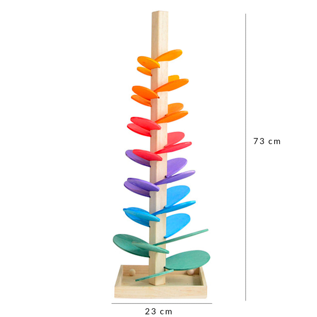 Large Wooden Marble Rainbow Tree Run - Green Walnut Inc.