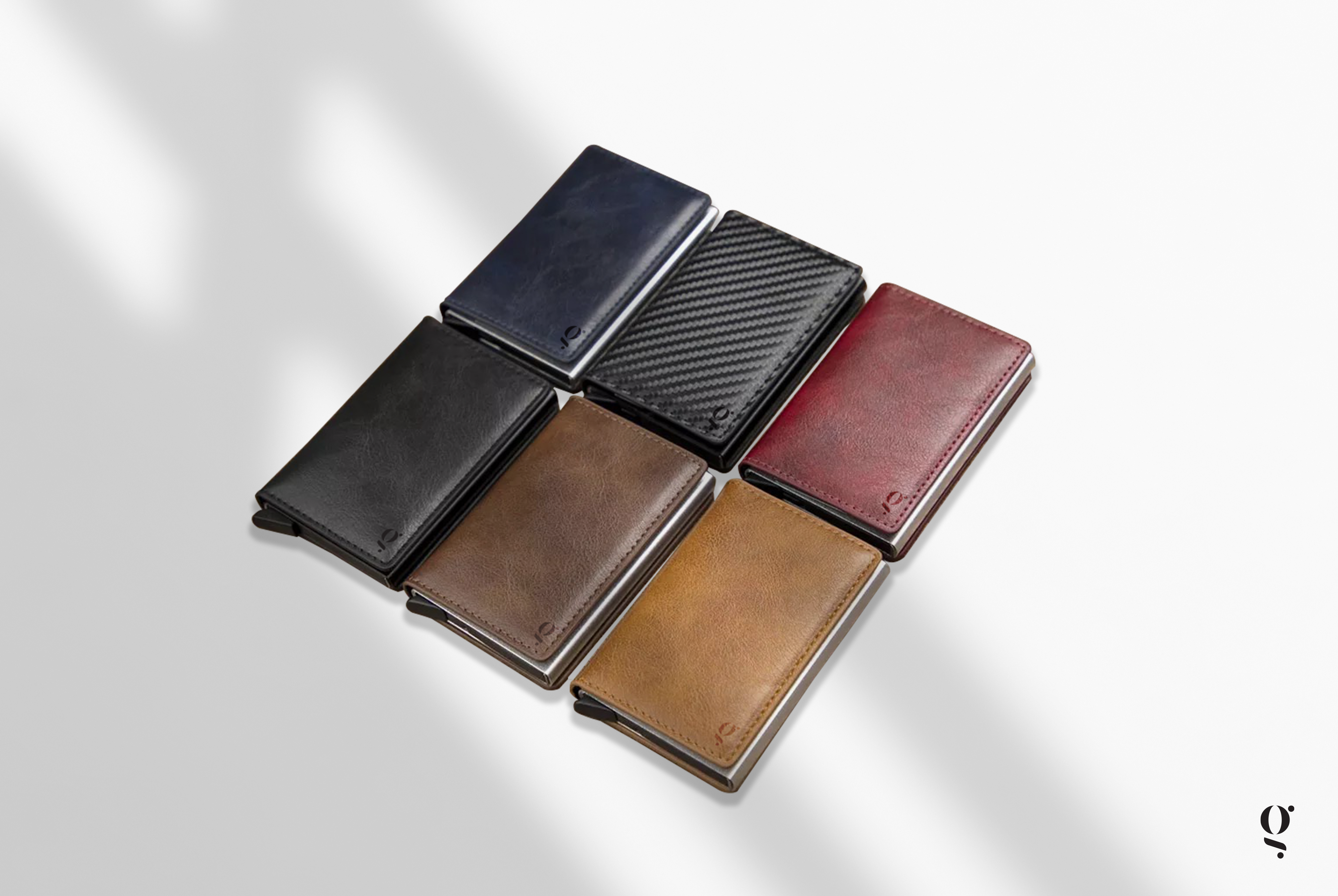 Leather Pop Up Wallet Genuine PU Minimalist Cardholder Mens