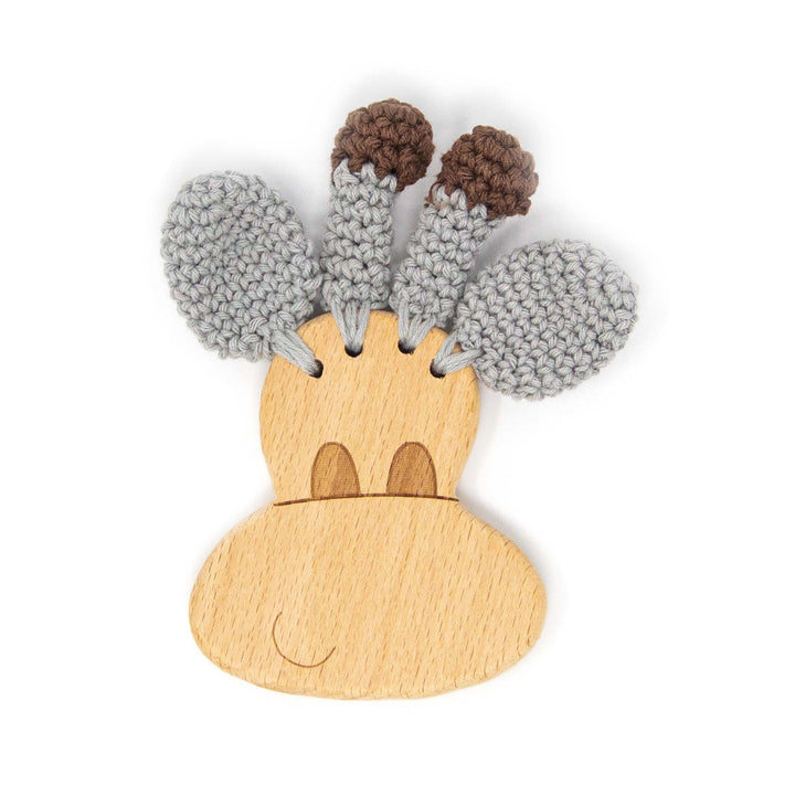 Wooden Giraffe Crochet Teether - Green Walnut Inc.