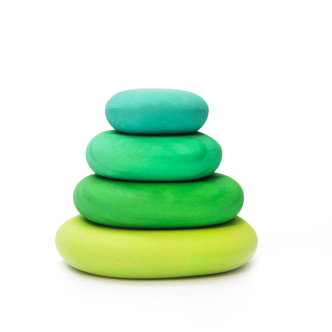 Wooden Pebbles | Stacking Blocks | Green Walnut - Green Walnut Inc.