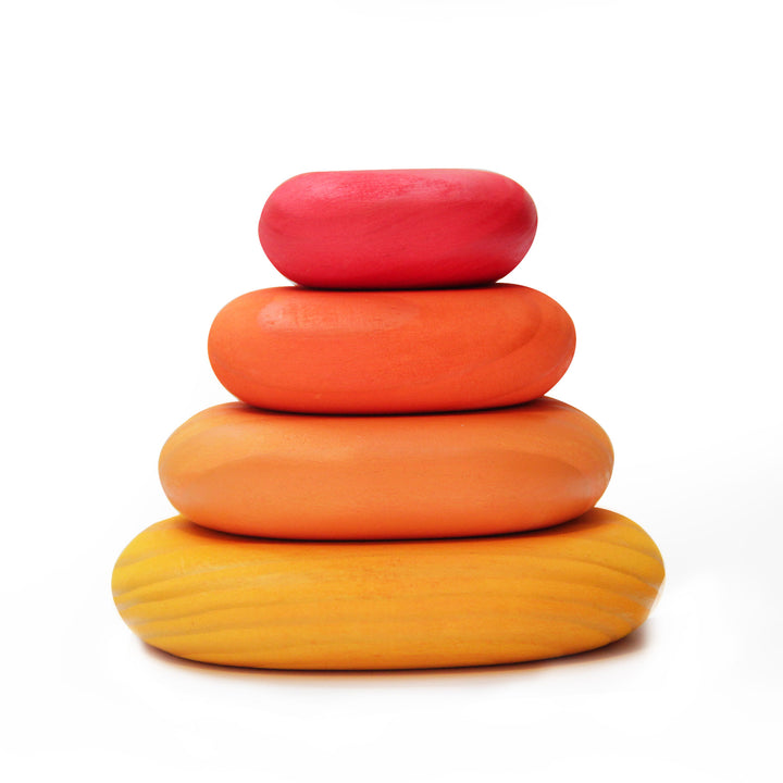 Wooden Pebbles | Stacking Blocks | Green Walnut - Green Walnut Inc.