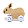 Wooden & Silicone Animal Push Car (Set of 3) - Green Walnut Inc.