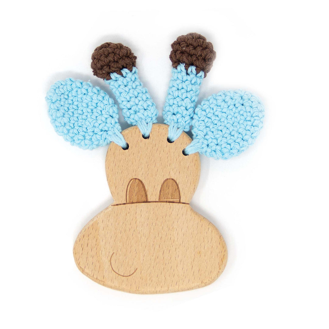 Wooden Giraffe Crochet Teether - Green Walnut Inc.