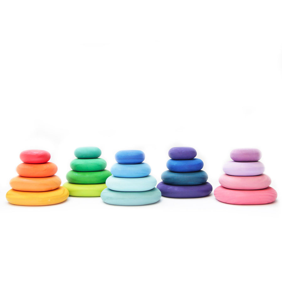 Wooden Pebbles | Stacking Blocks | Green Walnut - Green Walnut Inc.