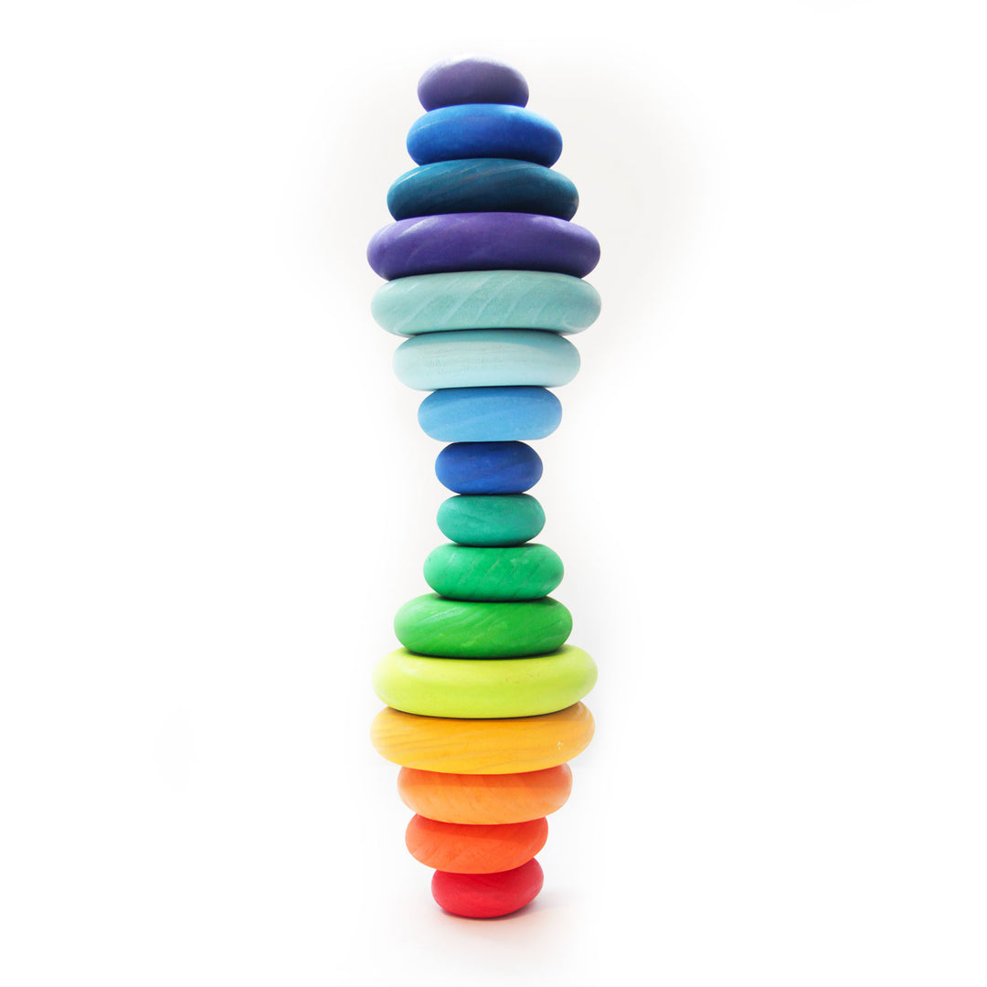 Wooden Pebbles | Stacking Blocks | Green Walnut - Green Walnut Inc.