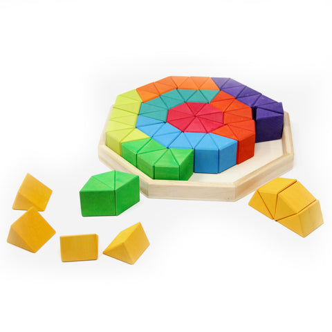 Triangle Shaped Wooden Jigsaw Puzzle - Green Walnut Inc.