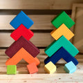 Wooden Stacking Geometric Blocks - Green Walnut Inc.