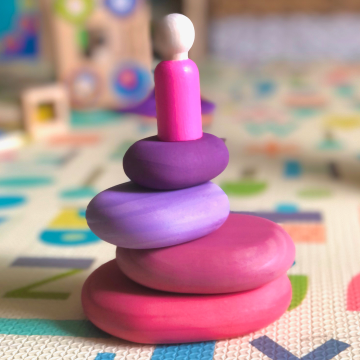 Wooden Pebbles | Stacking Blocks | Green Walnut - Green Walnut Inc.