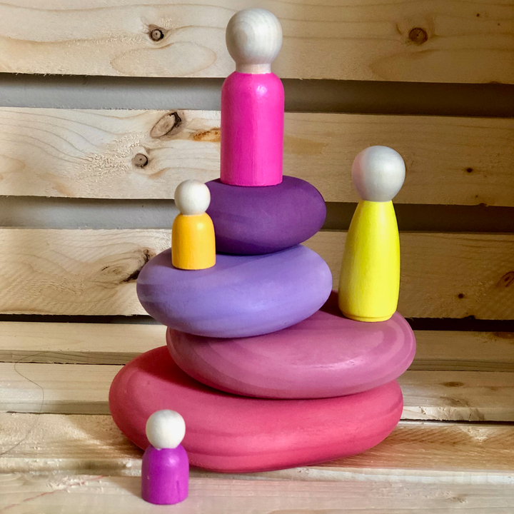 Wooden Pebbles | Stacking Blocks | Green Walnut - Green Walnut Inc.