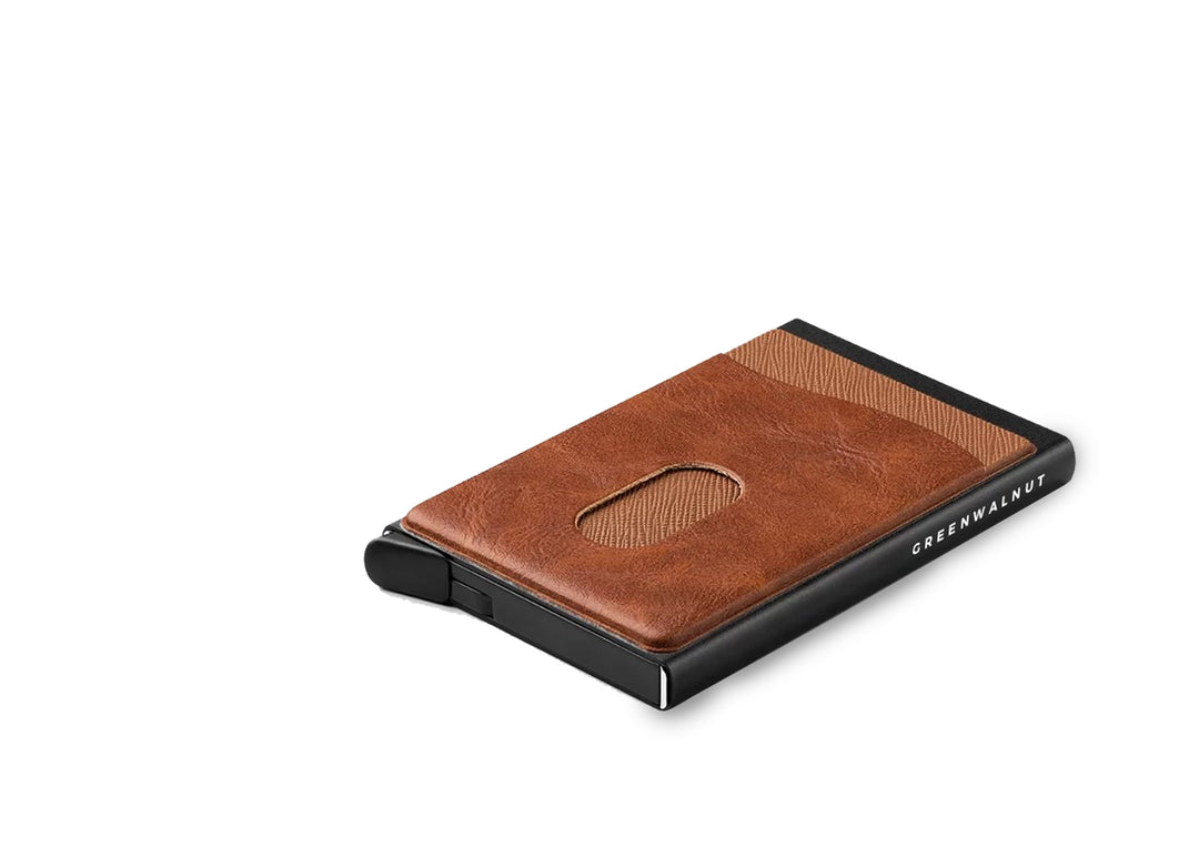 Leather Pop Up Card Holder | Leather Wallet | RFID Blocking | Minimalist Wallet - Green Walnut Inc.