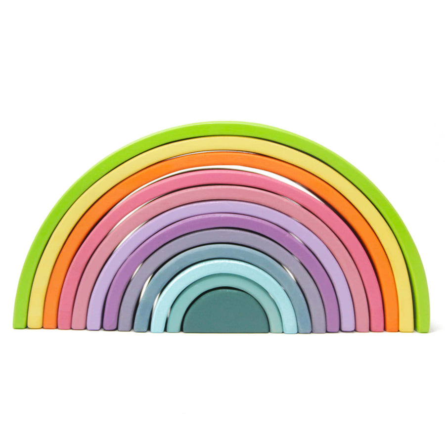 Large Pastel Rainbow Stacker - Green Walnut Inc.