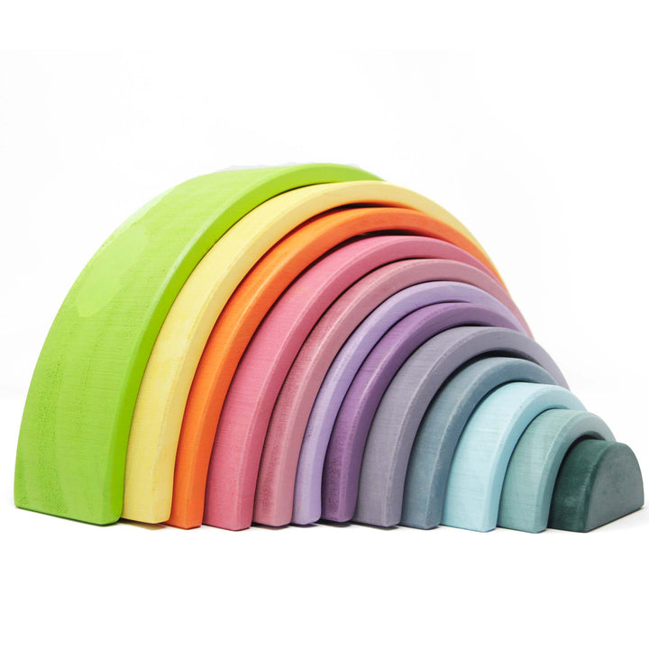 Large Pastel Rainbow Stacker - Green Walnut Inc.