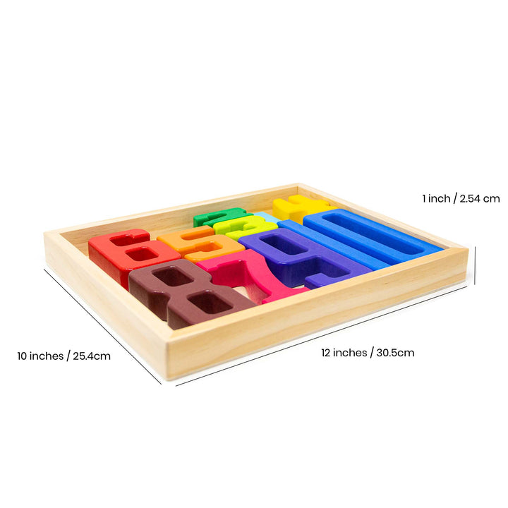 Large Wooden Colour Number Blocks / Digital Number Blocks - Green Walnut Inc.