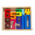 Large Wooden Colour Number Blocks / Digital Number Blocks - Green Walnut Inc.