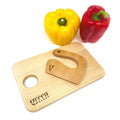 Kids Wooden Knife & Cutting Board | Safe Knife For Children | Wooden Cutter For Children ( Knife + Cutting Board) - Green Walnut Inc.