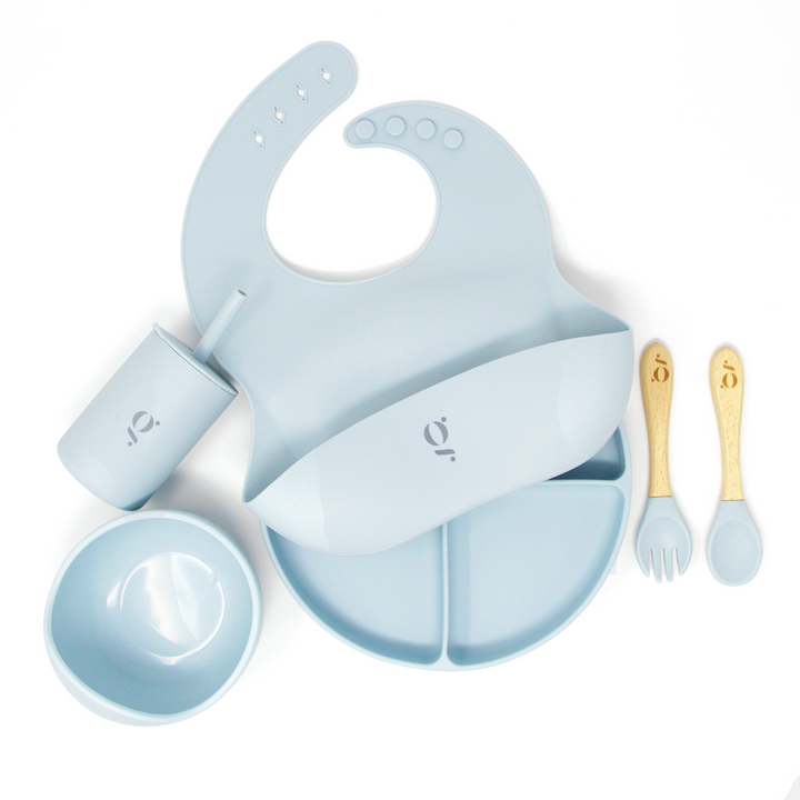 Baby / Toddler Silicone 6 Piece Dinnerware Set - Green Walnut Inc.