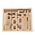 Large Wooden Natural Number Blocks / Digital Number Blocks - Green Walnut Inc.