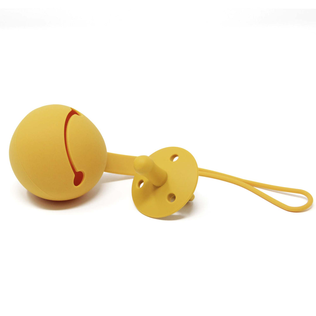 Peapod - Baby Silicone Pacifier and Pacifier holder - Storage - case - silicone pouch - Green Walnut