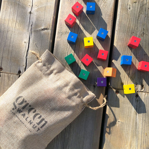 Magnetic Building Blocks | Wooden Magnetic | Multi Color | Set of 27 Mini Cubes - Green Walnut Inc.