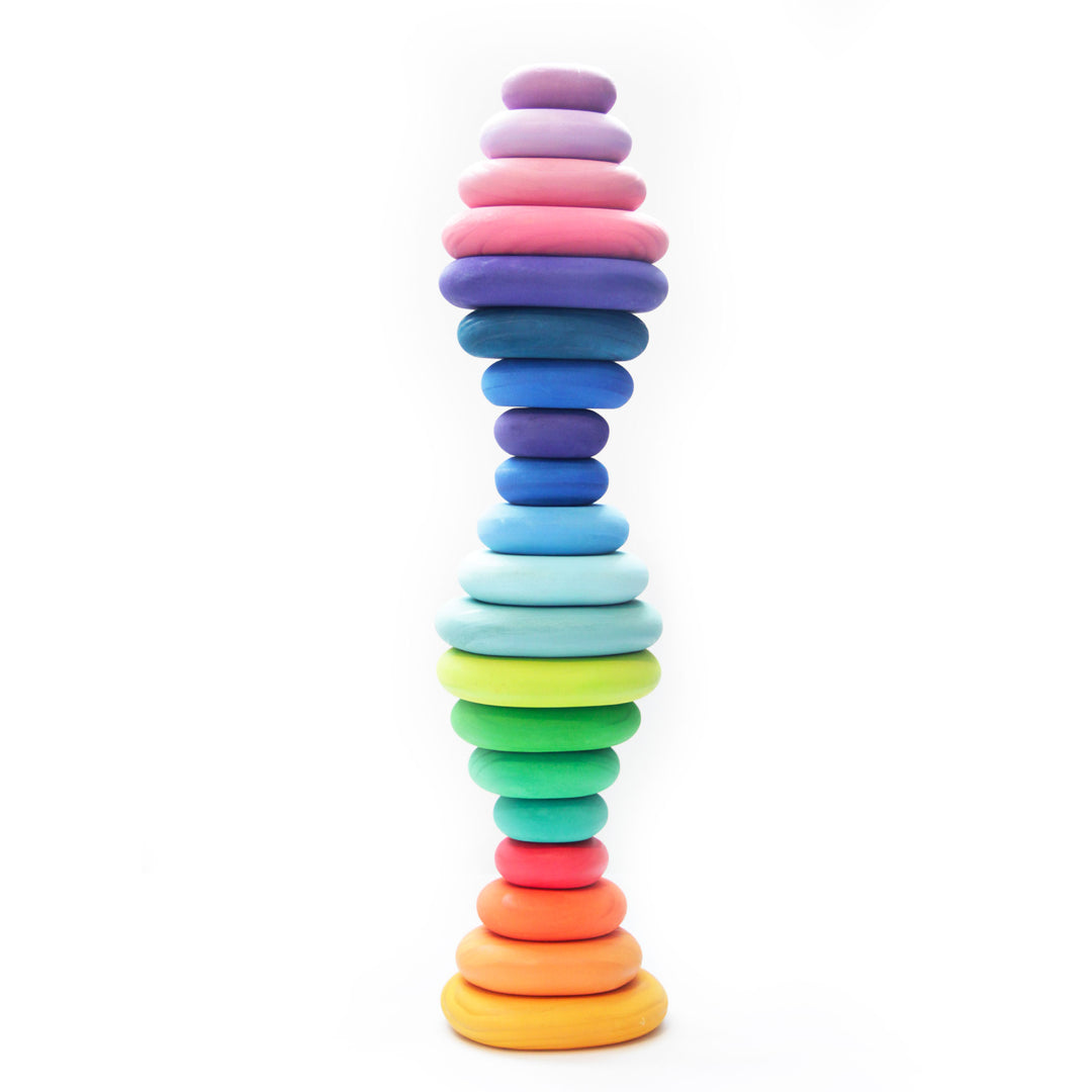 Wooden Pebbles | Stacking Blocks | Green Walnut - Green Walnut Inc.