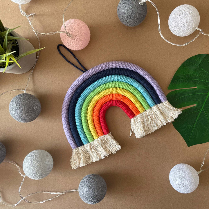 Green Walnut Macrame Rainbow | Wall Hanging | Wall Decor | Nursery Decor | Photography Prop | Colorful Rainbows