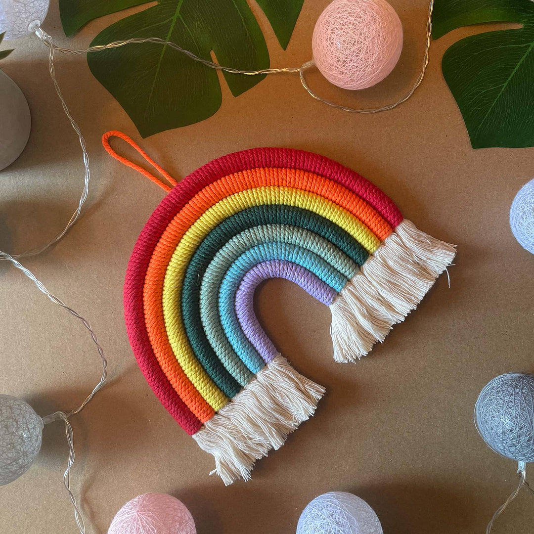 Macrame Rainbow - Wall Hanging Decor - Green Walnut Inc.