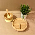Baby / Toddler Bamboo Dinnerware With Suction Set of 3 Pieces - Green Walnut Inc.