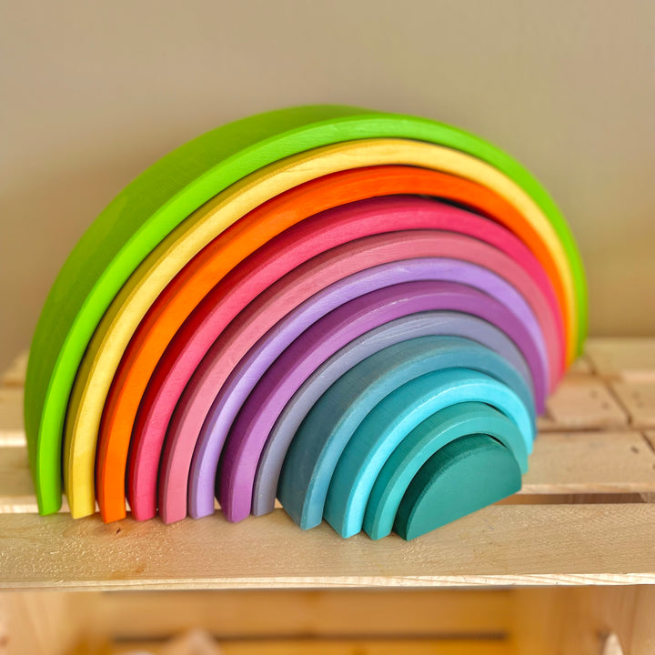 Large Pastel Rainbow Stacker - Green Walnut Inc.