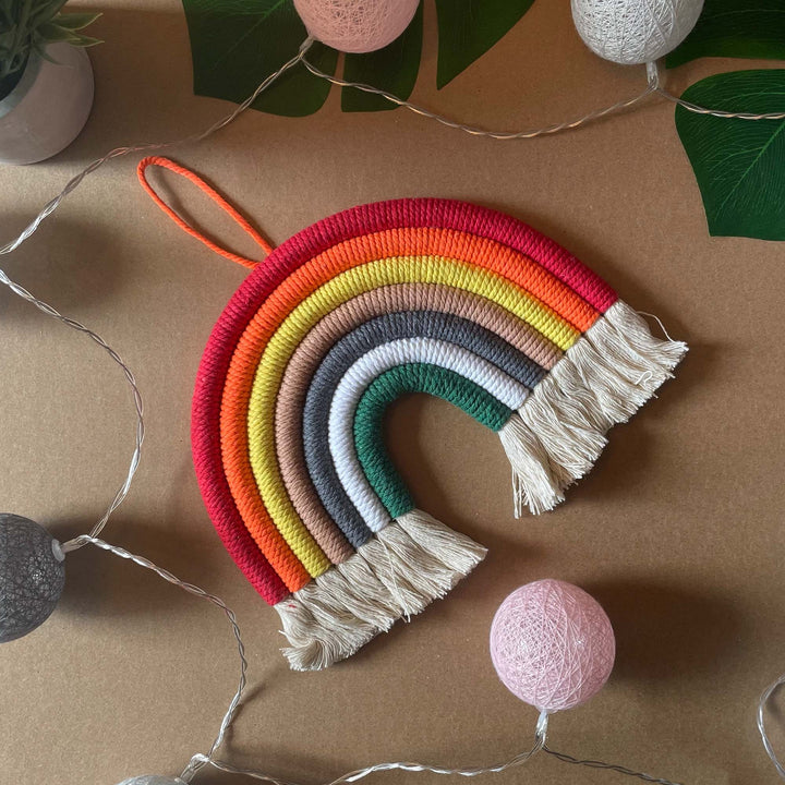 Macrame Rainbow - Wall Hanging Decor - Green Walnut Inc.